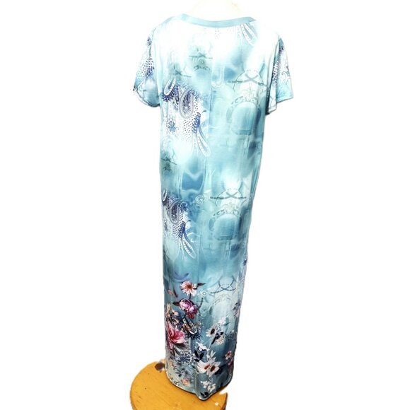 Noracora maxi floral blue dress Size XXL - Picture 6 of 8